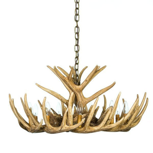 Whitetail Deer 12 Antler Cascade Chandelier - Ozark Cabin Décor, LLC