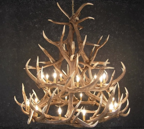 Elk 18 Antler Chandelier - Ozark Cabin Décor, LLC