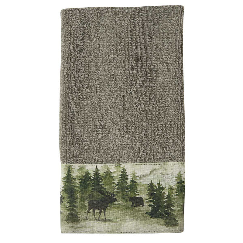 HomeMax Thick Terry Cloth Embroidered Lodge Theme Bathroom Towel Set