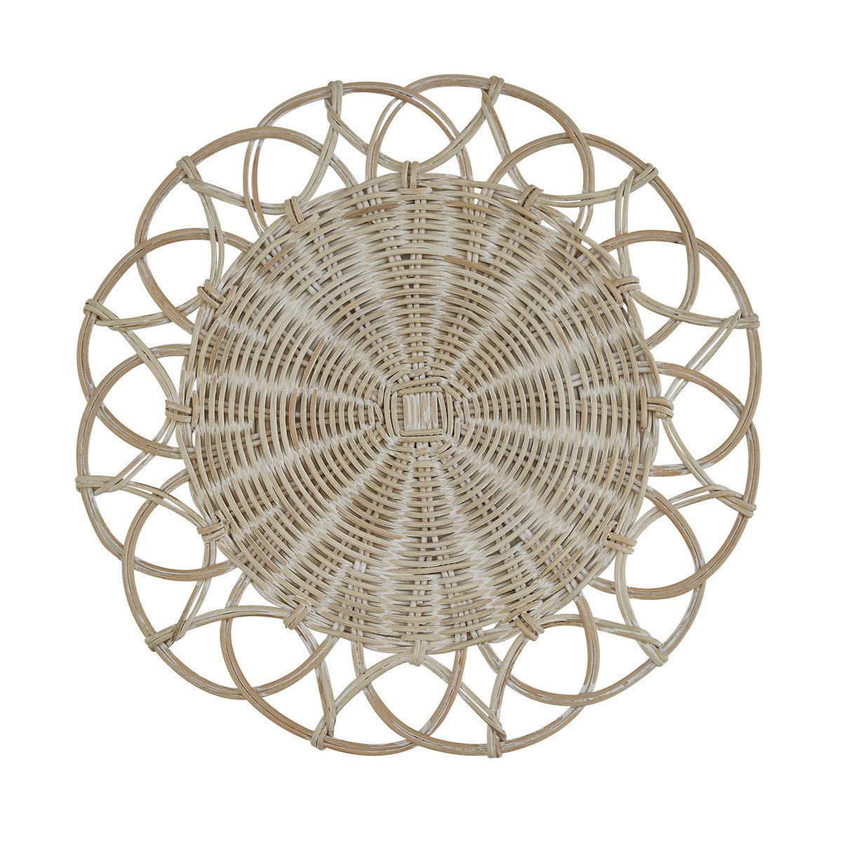 Mya Charger Plate Set - White - Ozark Cabin Décor, LLC