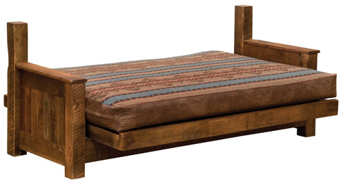 Barnwood Futon With Mattress - Ozark Cabin Décor, LLC