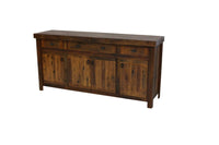 B16183-B-AO Barnwood Buffet w/Antique Oak Top - 75-inch - Ozark Cabin Décor, LLC