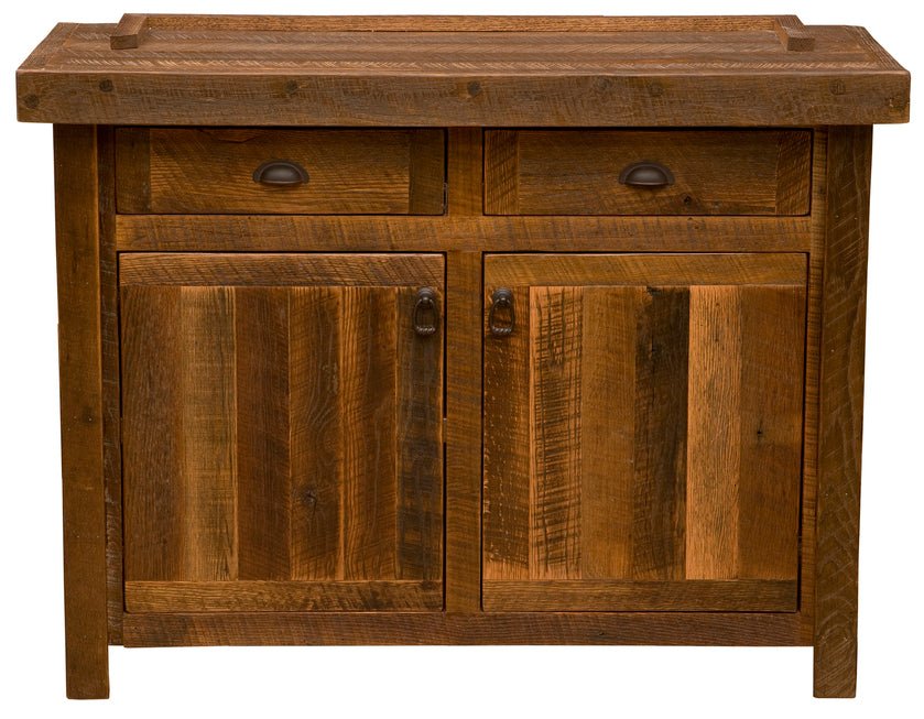 B16190-B-AO Barnwood Buffet w/Antique Oak Top - 48-inch - Ozark Cabin Décor, LLC