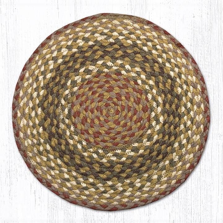 15.5 Round Braided Jute Chair Pads Ozark Cabin Decor LLC Ozark Cabin Decor LLC