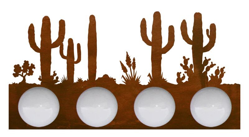 Desert Scene Four Light Fixture - Ozark Cabin Décor, LLC