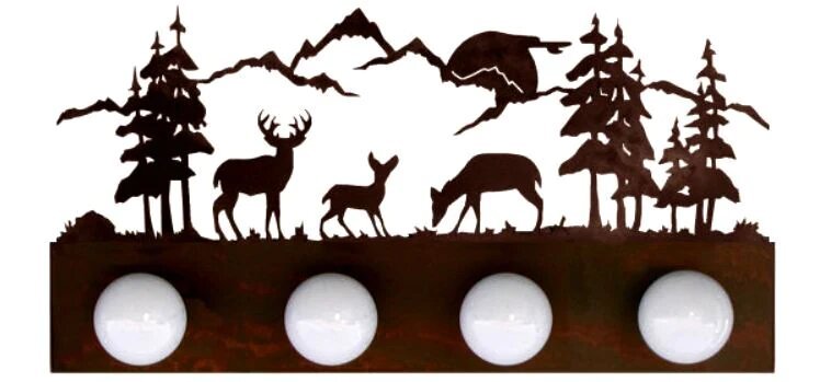 Deer Family Four Light Fixture - Ozark Cabin Décor, LLC