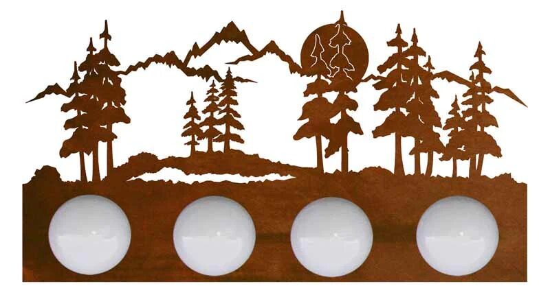 Mountain Four Light Fixture - Ozark Cabin Décor, LLC