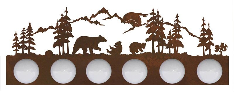 Bear Family Six Light Fixture - Ozark Cabin Décor, LLC