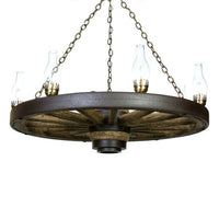 Large Wagon Wheel Chandelier - Ozark Cabin Décor, LLC