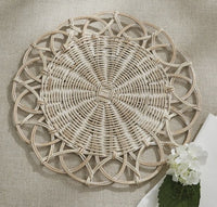 Mya Charger Plate Set - White - Ozark Cabin Décor, LLC