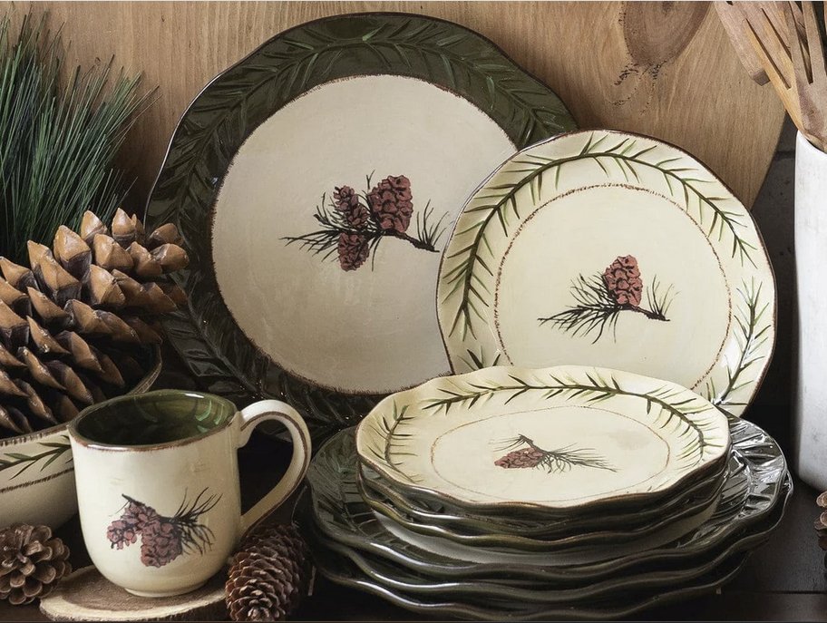 Primitive country outlet dinnerware sets