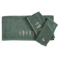 Serape Cactus 3-PC Bath Towel Set - Turquoise - Ozark Cabin Décor, LLC