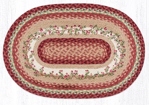 Needles & Cones Design Oval Braided Rug 4'x6' - Earth Rugs – The